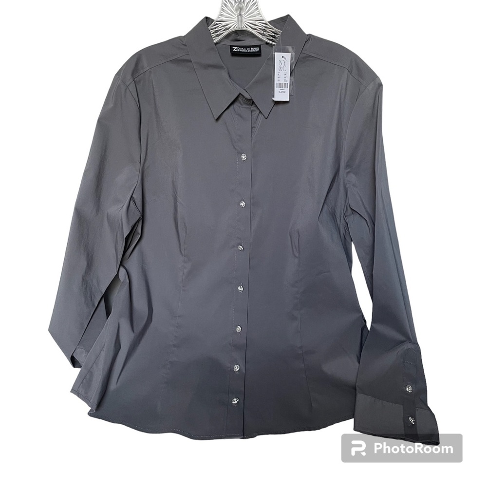NY&C Long-sleeve Gray Women’s Blouse size X-large NWT